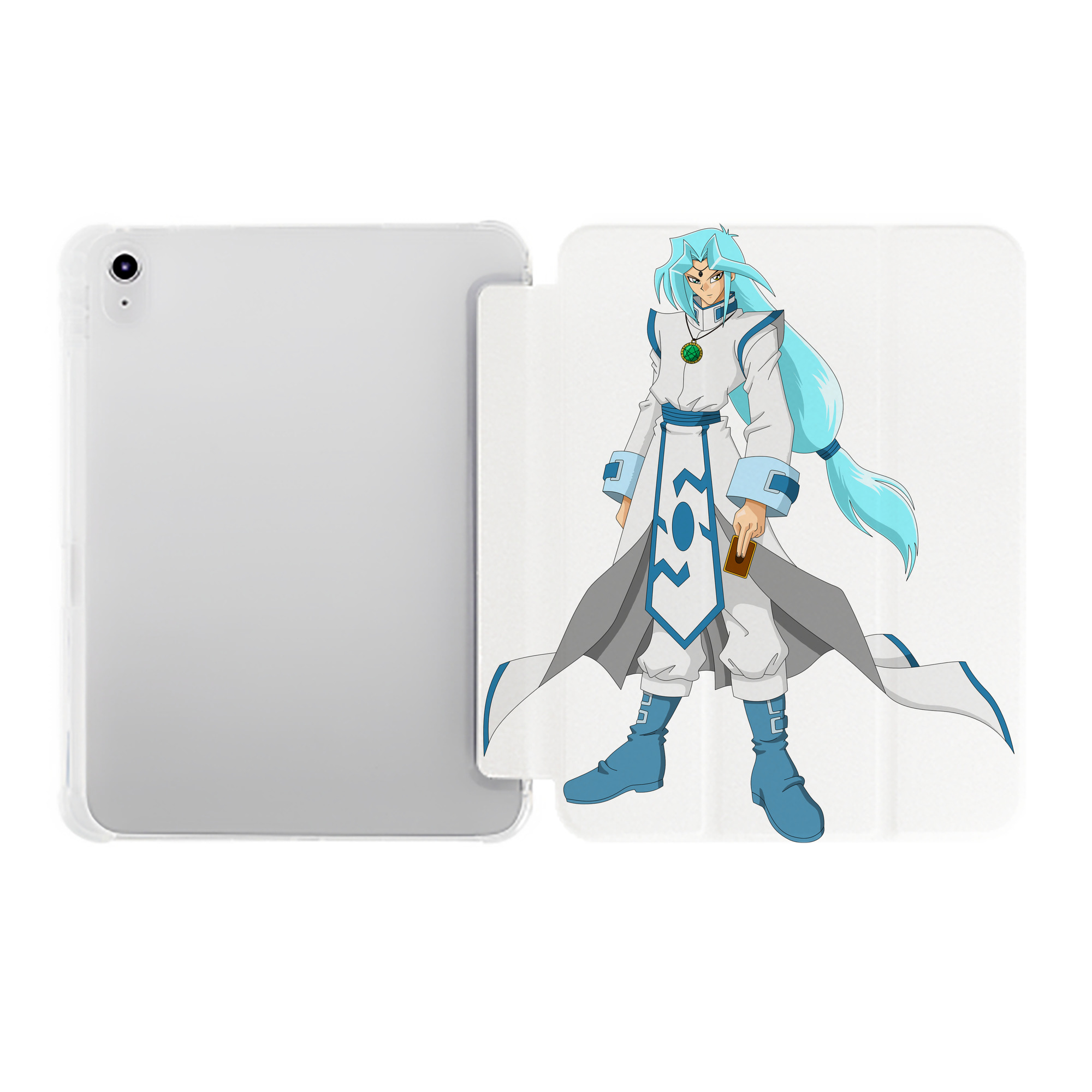 （画像用） 遊☆戯☆王 Yu-Gi-Oh! IPad ケース ペン収納付き 三つ折りスタンド PUレザー×シリコン 対応機種9.5/10.5/10.9インチ